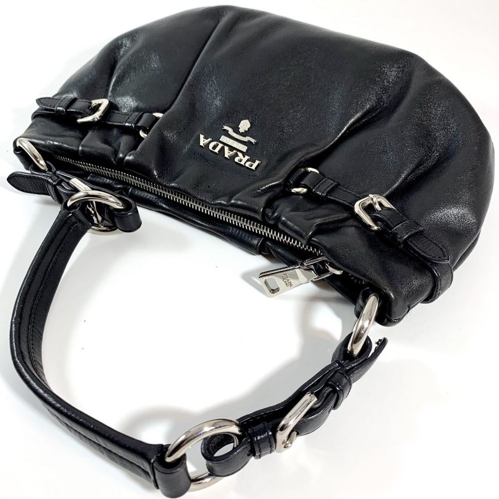 Prada Milano Pleated Black Calfskin bag